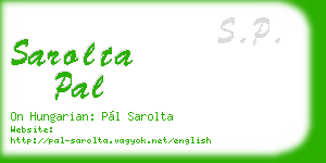 sarolta pal business card