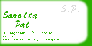 sarolta pal business card